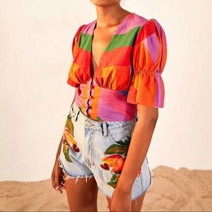 FARM Rio Amanda Stripes Blouse - Multi